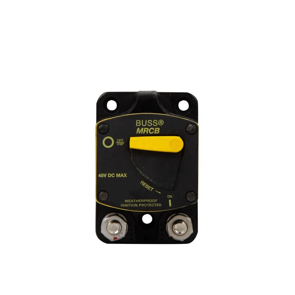 CB187F-80 – BUSSMANN Circuit Breaker, 80 Amp/ 48 Volt DC Manual Reset Waterproof Marine Rated Flush Mount 5/16 Inch-1...